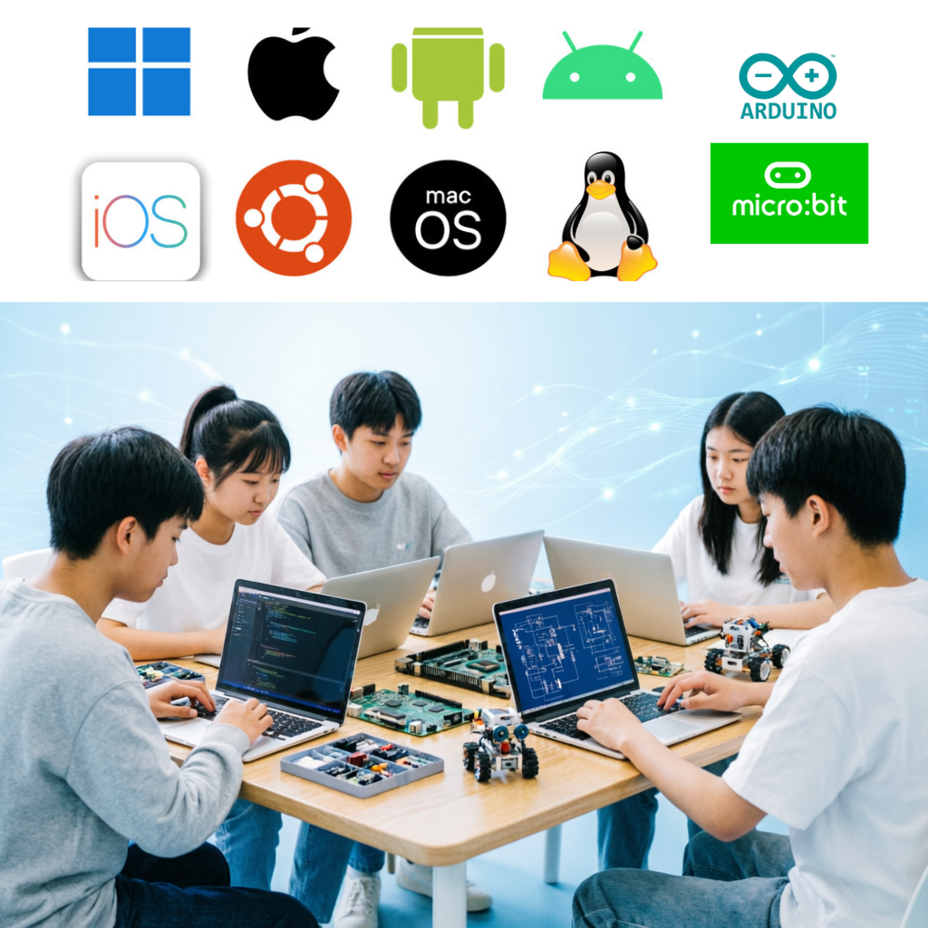 Students working on projects